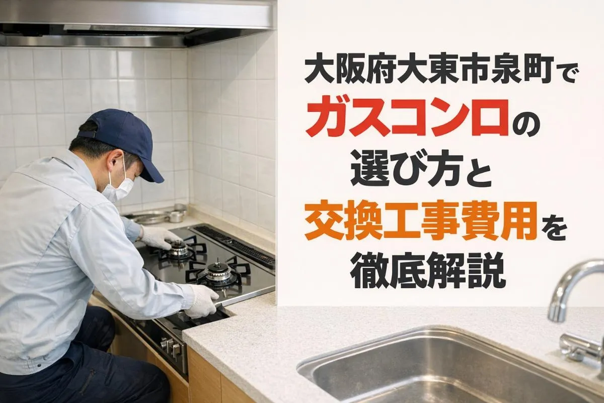 大阪府大東市泉町でガスコンロの選び方と交換工事費用を徹底解説